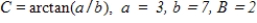Use the formula   , where   to rewrite the trigonometric expression in the following form. ​   ​   ​ A)      B)      C) 7   D) 3   E) 3  
