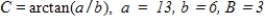 Use the formula   , where   to rewrite the trigonometric expression in the following form. ​   ​   ​ A) 6   B)      C)      D) 13   E) 13  