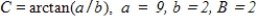 Use the formula   , where   to rewrite the trigonometric expression in the following form. ​   ​   ​ A)      B) 9   C) 9   D)      E) 2  