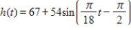 A Ferris wheel is built such that the height h (in feet)  above the ground of a seat on the wheel at time t (in seconds)  can be modeled by   .The wheel makes one revolution every 36 seconds and the ride begins when t = 0.During the first 36 seconds of the ride, when will a person, who starts at the bottom of the Ferris wheel, be 67 feet above the ground? ​ A) 9 seconds and 22 seconds B) 9 seconds and 27 seconds C) 10 seconds and 22 seconds D) 9 seconds and 17 seconds E) 10 seconds and 17 seconds