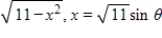 Use the trigonometric substitution to rewrite the algebraic expression as a trigonometric function of θ, where   .   ​ A)    B)    C)    D)    E)   
