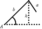 Select a value for b such that a triangle with A = 33° and a = 4 has no solution.   A) 1.84 B) 3.67 C) 7.24 D) 14.68 E) 1.47