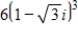 Use DeMoivre's Theorem to find the indicated power of the complex number.Write the result in standard form. ​   A) -6 B) -48 C) 64 D) 48 E) -64