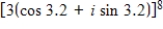 Use DeMoivre's Theorem to find the indicated power of the complex number.Write the result in standard form.(Round your answer to one decimal place.)  ​   ​ A)    B)    C)    D)    E)   