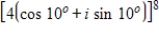 Use DeMoivre's Theorem to find the indicated power of the complex number.Write the result in standard form.(Round your answer to four decimal places.)  ​   ​ A)    B)    C)    D)    E)   