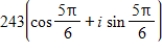 Use DeMoivre's theorem to find the indicated roots of the complex number. ​ Fifth roots of   ​ A)    ​ B) ​   ​ C)    ​ D)    ​ E)   