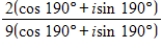 Divide the complex numbers below and leave the result in trigonometric form.   A)    B)    C)    D)    E)   