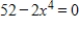 Determine the number of solutions of the equation in the complex number system. ​   ​ A)    has degree 0 so there are no solutions in the complex number system. B)    has degree 4 so there are four solutions in the complex number system. C)    has degree 2 so there are two solutions in the complex number system. D)    has degree   so there are four solutions in the complex number system. E)    has degree -4 so there are no solutions in the complex number system.