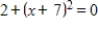 Solve the equation and write complex solutions in standard form.   A)    B)    C)    D)    E)   