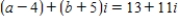 Find real numbers a and b such that the equation is true. ​   ​ A) ​   B) ​   C) ​   D) ​   E) ​  