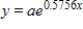Find the exponential model   that fits the points shown in the graph. ​   ​ A)    B)    C)    D) ​​   E)   