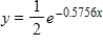 Find the exponential model   that fits the points shown in the graph. ​   ​ A)    B)    C)    D) ​​   E)   