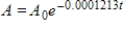 <strong>Carbon dating presumes that, as long as a plant or animal is alive, the proportion of its carbon that is <sup>14</sup>C is constant.The amount of <sup>14</sup>C in an object made from harvested plants, like paper, will decline exponentially according to the equation , where A represents the amount of <sup>14</sup>C in the object, A<sub>o</sub> represents the amount of <sup>14</sup>C in living organisms, and t is the time in years since the plant was harvested.If an archeological artifact has 35% as much <sup>14</sup>C as a living organism, how old would you predict it to be? Round to the nearest year.</strong> A)5715 years B)29,310 years C)93 years D)8655 years E)15,427 years