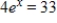 Solve the exponential equation algebraically.Approximate the result to three decimal places. ​   ​ A)    B)    C)    D)    E)   
