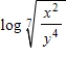 Use the properties of logarithms to expand the expression as a sum, difference, and/or constant multiple of logarithms.(Assume all variables are positive.)  ​   ​ A)    B)    C)    D)    E)   