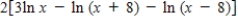 Condense the expression to the logarithm of a single quantity. ​   ​ A)    B)    C)    D)    E)   