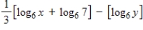 Condense the expression   to the logarithm of a single term. A)    B)    C)    D)    E)   