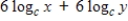 Assume that x, y and c are positive numbers.Use the properties of logarithms to write the expression   in terms of the logarithms of x and y. ​ A)    B)    C)    D)    E)   