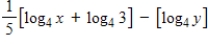 Condense the expression   to the logarithm of a single term. A)    B)    C)    D)    E)   