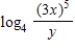 Condense the expression   to the logarithm of a single term. A)    B)    C)    D)    E)   