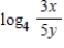 Condense the expression   to the logarithm of a single term. A)    B)    C)    D)    E)   