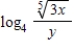 Condense the expression   to the logarithm of a single term. A)    B)    C)    D)    E)   