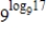 Use the properties of logarithms to simplify the expression. ​   ​ A) 17 B) 0 C)    D) -17 E)   