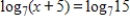 Use the One-to-One Property to solve the equation for x. ​   ​ A) 13 B) 11 C) 12 D) 10 E) 14