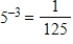 Rewrite the exponential equation   in logarithmic form. A)    B)    C)    D)    E)   