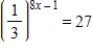 Use the One-to-One Property to solve the following equation for x. ​   ​ A)    B)    C)    D)    E)   