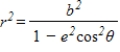 Use the following results the polar equation of the ellipse   is   to write the polar form of the equation of the conic   . ​ A)    B)    C)    D)    E)   