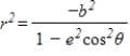 Use the following results the polar equation of the hyperbolla   is   to write the polar form of the equation of the conic   . ​ A)    B)    C)    D)    E)   