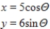 Select the curve represented by the parametric equations. ​   ​ A) ​   B) ​   C) ​   D) ​   E) ​  