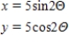 Eliminate the parameter and write the corresponding rectangular equation whose graph represents the curve. ​   ​ A)    B)    C)    D)    E)   