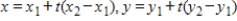 Using following result find a set of parametric equation of the line. ​   ​ Line: passes through (0,0)  and   ​ A)    B)    C)    D)    E)   
