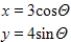 Eliminate the parameter and write the corresponding rectangular equation whose graph represents the curve. ​   ​ A)    B)    C)    D)    E)   