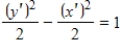 Select the graph of the following equation, showing both sets of axes. ​   ​ A) ​   B) ​   C) ​   D) ​   E) ​  