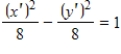 Select the graph of the following equation, showing both sets of axes. ​   ​ A) ​   B) ​   C) ​   D) ​   E) ​  