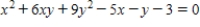 Use the discriminant to classify the graph. ​   ​ A) The graph is a parabola. B) The graph is a hyperbola. C) The graph is a line. D) The graph is a circle. E) The graph is a ellipse.