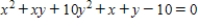 Use the discriminant to classify the graph. ​   ​ A) The graph is a cone. B) The graph is a parabola. C) The graph is a ellipse or circle. D) The graph is a hyperbola. E) The graph is a line.
