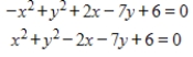 Find any points of intersection of the graphs algebraically. ​   ​ A) The points of intersection are   and   . B) The points of intersection are   and   . C) The points of intersection are   and   . D) The points of intersection are   and   . E) The points of intersection are   and   .