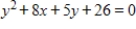 Select the graph of the equation as a circle, a parabola, an ellipse, or a hyperbola. ​   ​ A) Ellipse B) Hyperbola C) Circle D) Parabola E) None of the above