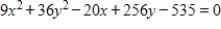 Select the graph of the equation as a circle, a parabola, an ellipse, or a hyperbola. ​   ​ A) Hyperbola B) Ellipse C) Circle D) Parabola E) None of the above