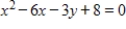 Select the graph of the equation as a circle, a parabola, an ellipse, or a hyperbola. ​   ​ A) Circle B) Parabola C) Hyperbola D) Ellipse E) None of the above