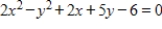 Select the graph of the equation as a circle, a parabola, an ellipse, or a hyperbola. ​   ​ A) Ellipse B) Hyperbola C) Parabola D) Circle E) None of the above