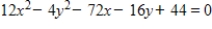Find the center and vertices of the hyperbola.   A) center: (3, -2) , vertices: (3, -4) , (3, 0)  B) center: (-3, 2) , vertices: (-3, 0) , (-3, 4)  C) center: (3, -2) , vertices: (1, -2) , (5,-2)  D) center: (2, -3) , vertices: (0, -3) , (4, -3)  E) center: (-3,2) , vertices: (-5, 2) , (-1, 2) 