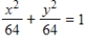 Find the center and radius of the conic. ​   ​ A) Center:   Radius:   B) Center:   Radius:   C) Center: (0,0)  Radius:   D) Center:   Radius:   E) Center:   Radius:  