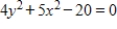 Identify the conic. ​   ​ A) Ellipse B) Circle C) Parabola D) Line E) Hyperbola
