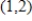 Find the standard form of the equation of the parabola with the given characteristics. ​ Vertex:   ; directrix:   ​ A)    B)    C)    D)    E)   