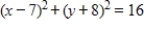 Give the coordinates of the circle's center and it radius. ​   ​ Enter your answer using the coordinate notation: (a, b), and r = ....separated with a comma.